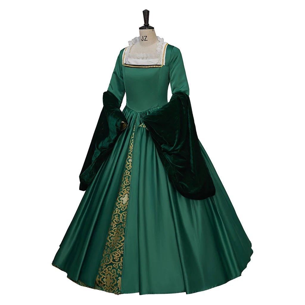 Fantasia Rainha Elizabeth Tudor Verde - Vestido Inspirado em Anne Boleyn - Estrela Cosplay