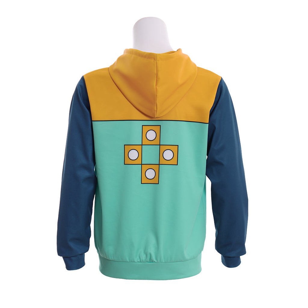 Os Sete Pecados Capitais Rei das Fadas Harlequin Zipper Kpop Pullover - Estrela Cosplay