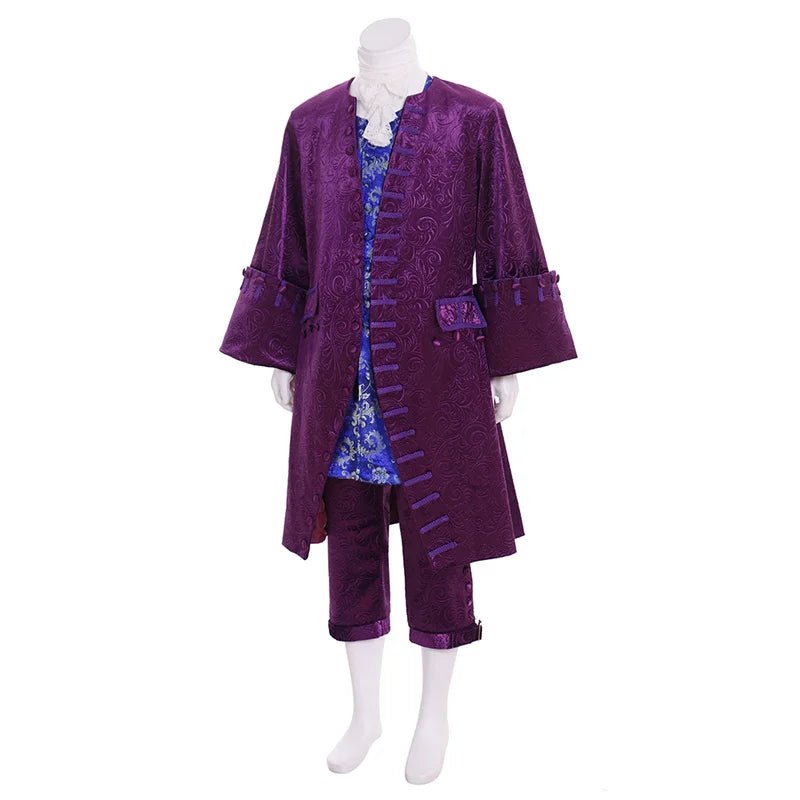 Uniforme de Oficial Pirata Colonial - Traje de Cosplay de Regencia Roxa | Série de Fantasias Medievais para Homens por Estrela do Cosplay - Estrela Cosplay