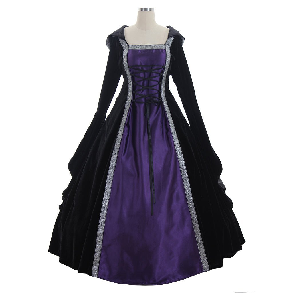 Vestido Medieval Retro Vitoriano Tudor Nobre Espanhol Fantasia Halloween Carnaval - Estrela Cosplay