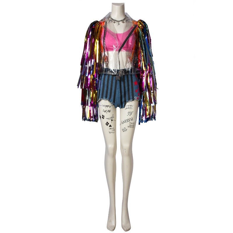 Fantasia de Harley Quinn Arco-Íris Cosplay - Traje de Personagem DC de Alto Nível para Halloween - Estrela Cosplay