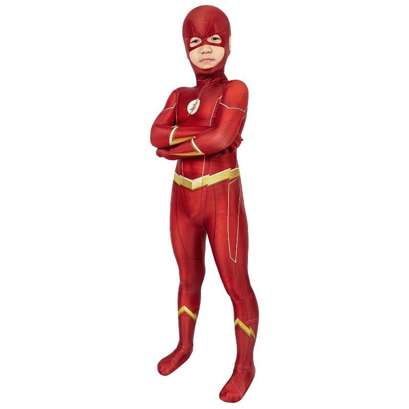 Fantasia de Cosplay do Barry Allen da Temporada 6 do The Flash para Crianças - Macacão - Estrela Cosplay