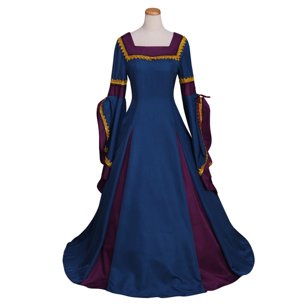 Vestido de Princesa da Corte Real do Século 18 Medieval Vitoriano Tudor para Festa de Chá Halloween Carnaval - Estrela Cosplay
