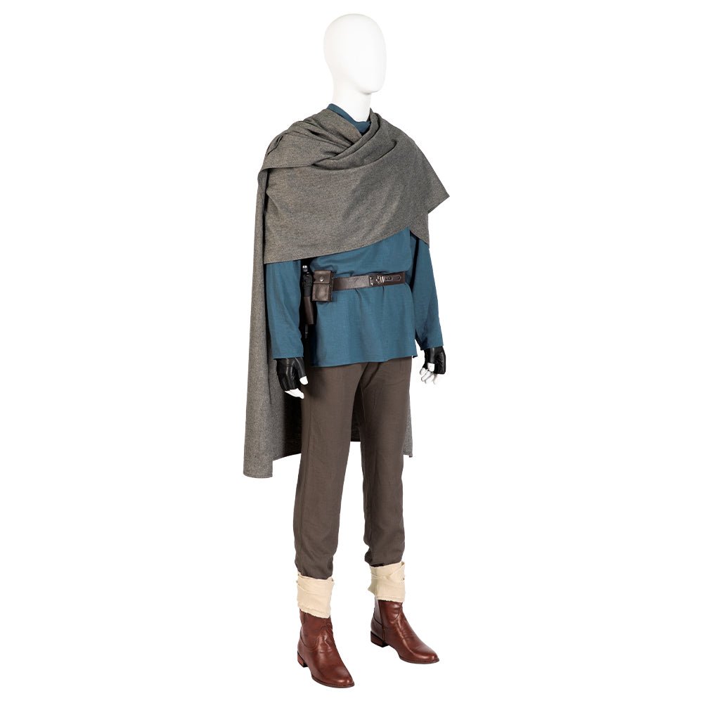 Conjunto de Traje Azul de Obi-Wan Kenobi de Star Wars para Halloween e Cosplay - Estrela Cosplay