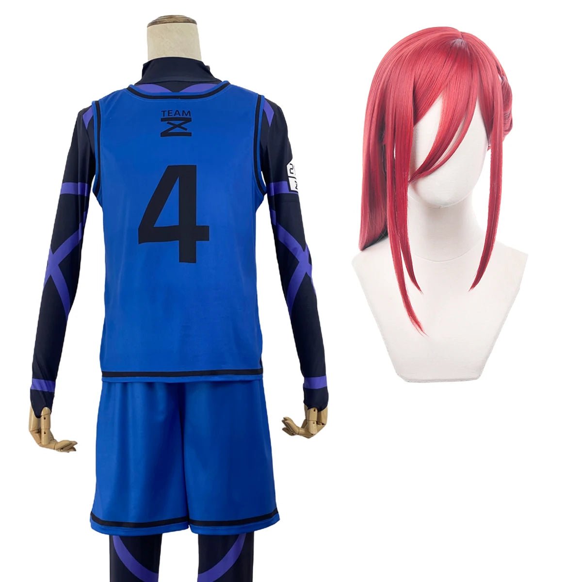 Peruca de Cosplay de Blue Lock - Isagi Yoichi, Chigiri Bachira, Rensuke Kunigami - Uniforme de Treino de Futebol - Estrela Cosplay