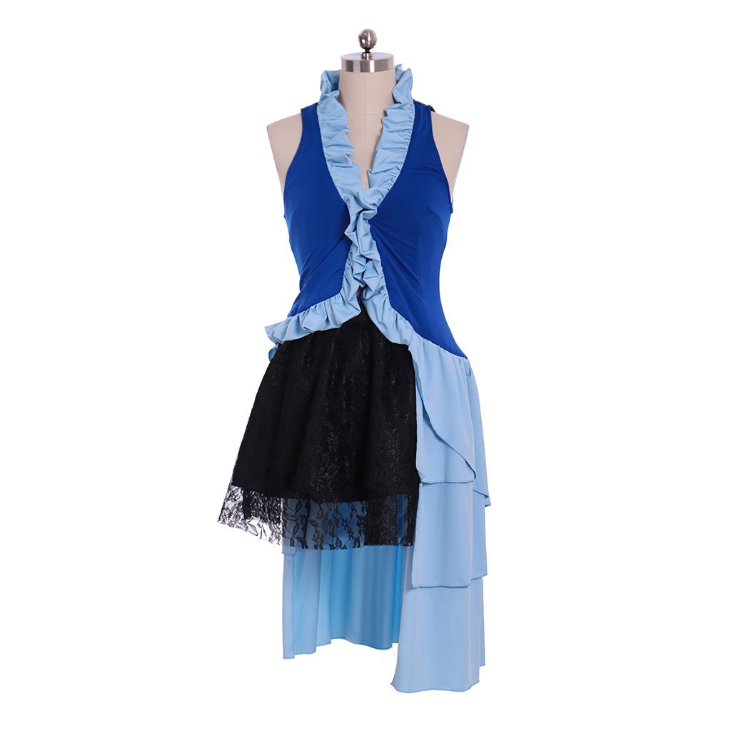 Fantasia Final Fantasy X-2 Yuna Lenne Song com Brinco Conjunto para Mulheres - Estrela Cosplay