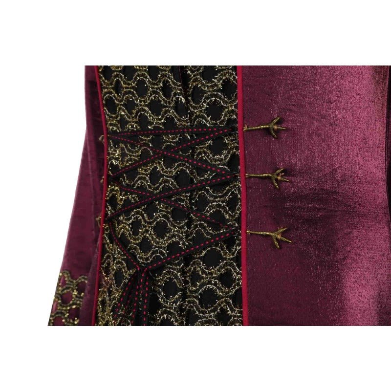 Fantasia de Rhaenyra de House of the Dragon - Casaco Longo e Saia com Brinco - Estrela Cosplay