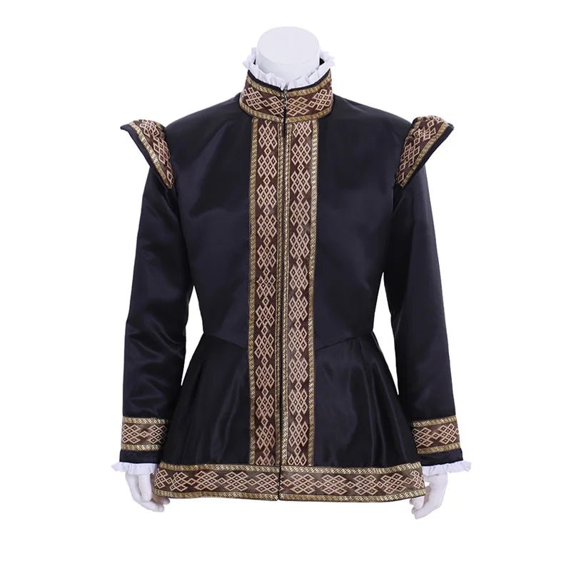 Casaco Militar Medieval Tudor Vitoriano Uniforme Real Colonial para Homens Adultos - Estrela Cosplay