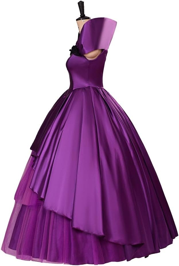 Fantasia de Dama Barbada de Circo para Mulheres - Vestido Tutu Teatral Roxo para Cosplay - Estrela Cosplay