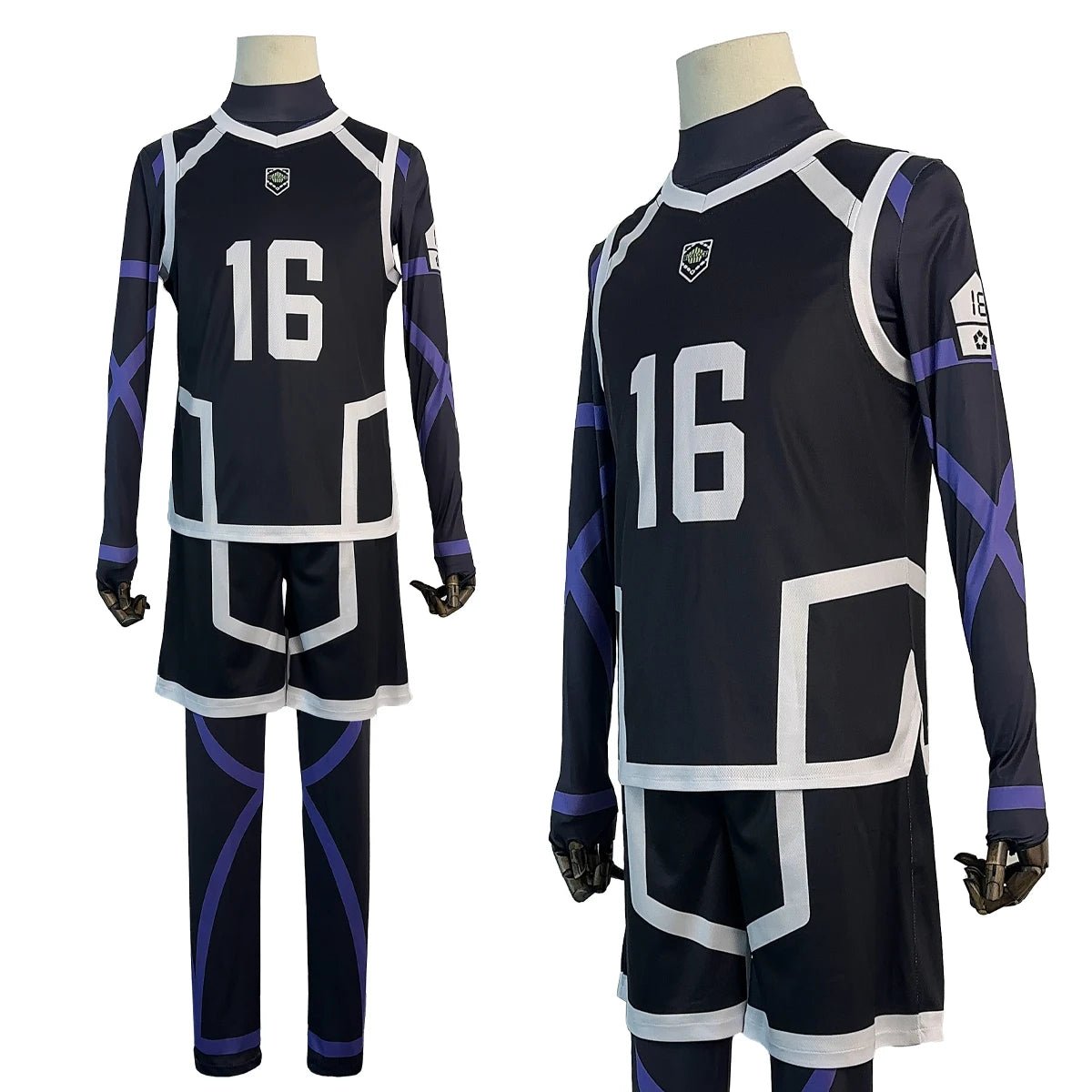 Fantasia de Cosplay de Bachira do Anime Blue Lock Temporada 2 - Peruca NO.16, Camisa de Treino 4PCS, Uniforme de Futebol, Vestuário Diário, Presente Cosplay - Estrela Cosplay