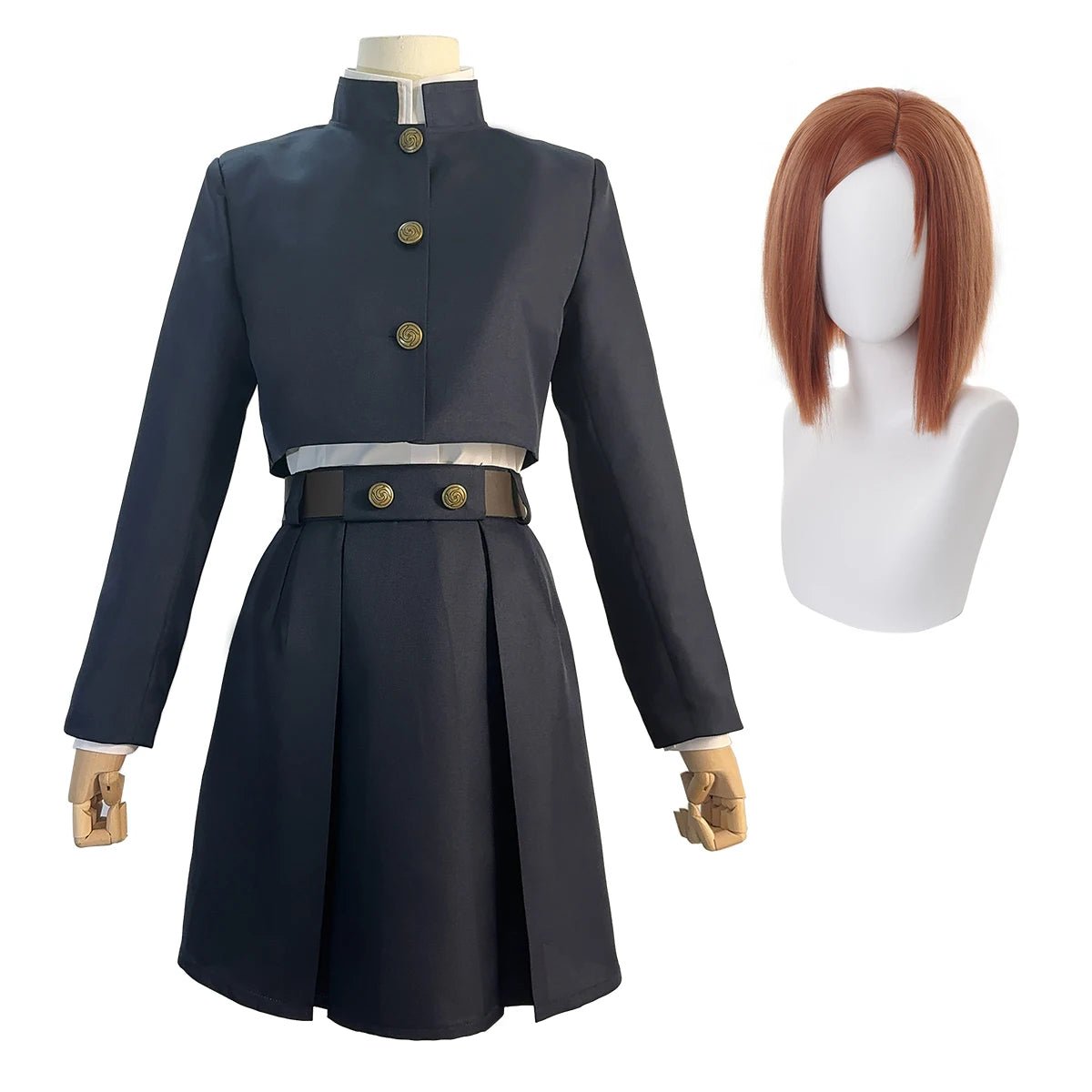 Fantasia de Cosplay Nobara Kugisaki de Jujutsu Kaisen - Peruca, Casaco e Saia para Anime, Halloween e Natal - Estrela Cosplay