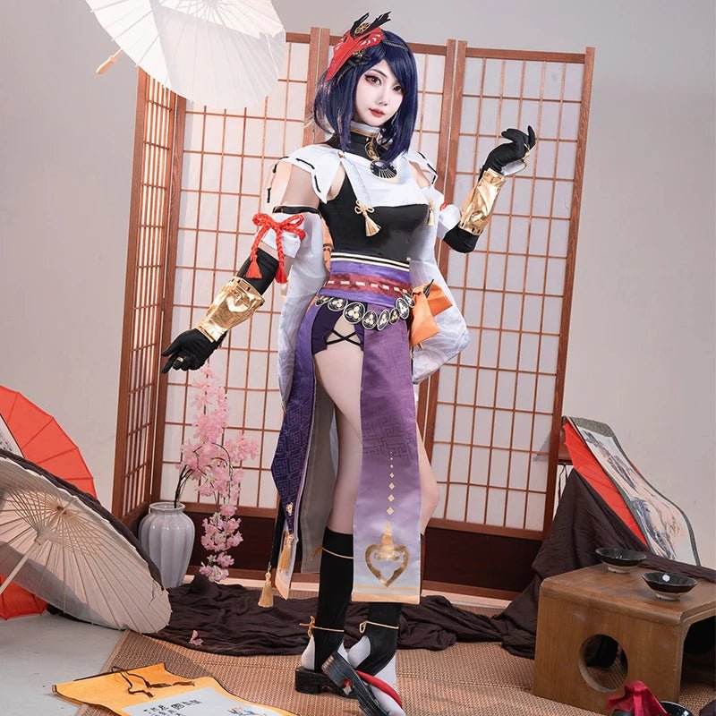 Fantasia Kujou Sara Genshin Impact - Fantasia Sara Mulher Vestido Conjunto Completo com Chapéu Vermelho - Estrela Cosplay