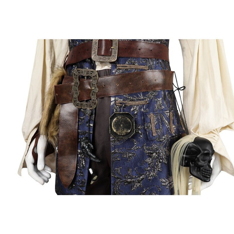 Fantasia de Captain Jack Sparrow Cosplay - Conjunto Pirata de Alta Qualidade para Adultos no Halloween - Estrela Cosplay