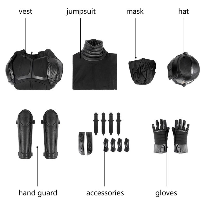 Traje de Cosplay The Boys Black Noir para Adultos - Macacão Super-Herói - Estrela Cosplay