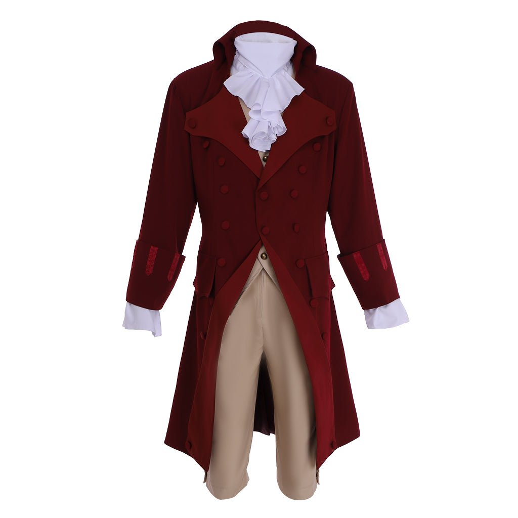 Fantasia de Aaron Burr de Hamilton - Traje Aristocrata Colonial | Série Medieval Estrela do Cosplay - Estrela Cosplay