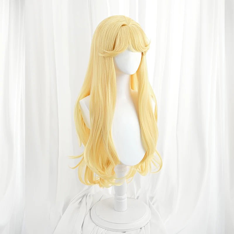 Peruca Cosplay LOL Lux Apaixonada 85cm Amarelo - Cabelo Sintético Resistente ao Calor - Estrela Cosplay