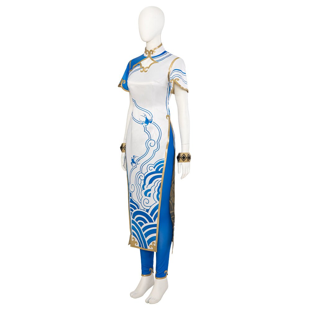 Traje de Cosplay Chun-Li com Cheongsam de Street Fighter - Estrela Cosplay