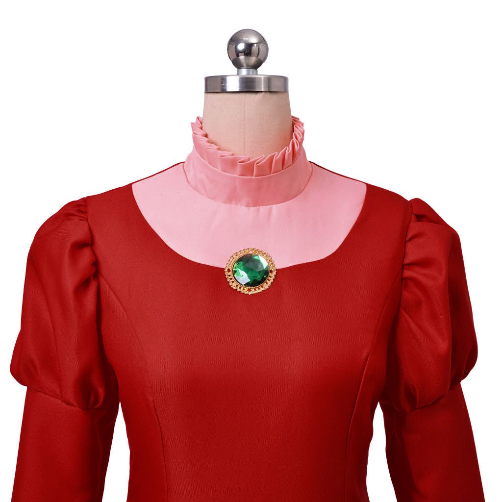 Fantasia Lady Tremaine Cosplay | Vestido Vermelho Rainha para Mulheres | Traje Adulto para Halloween e Eventos Disney - Estrela Cosplay