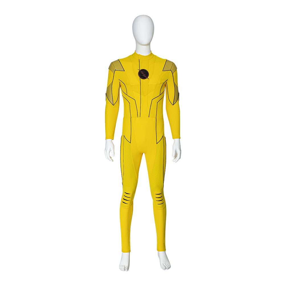 Traje de Cosplay do Flash Reverso Armageddon Barry Allen Amarelo para Homens - Fantasia DC O Flash - Estrela Cosplay