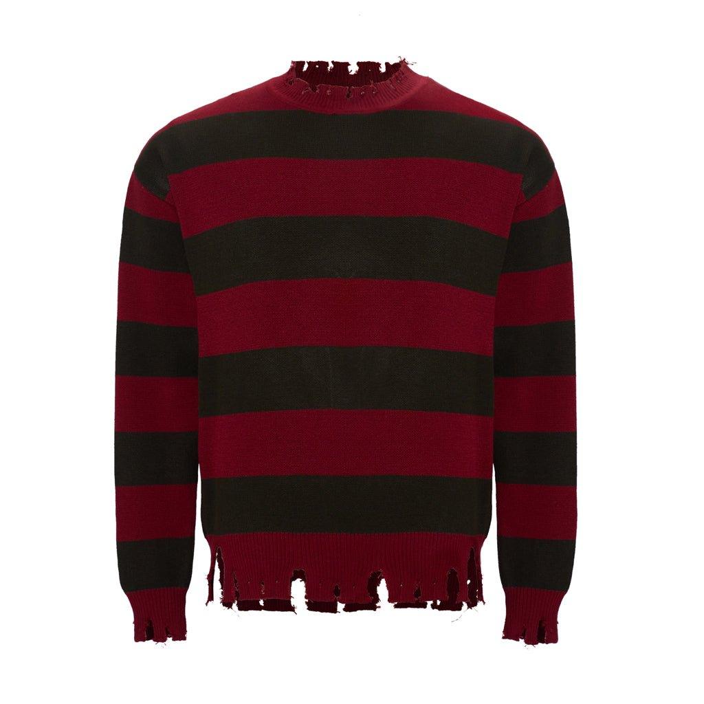 Camisola Cosplay Freddy Krueger | Filme Nightmare Street Camisola Tricotada Listrada Vermelha e Verde | Unissexo para Halloween e Vestuário Casual - Estrela Cosplay