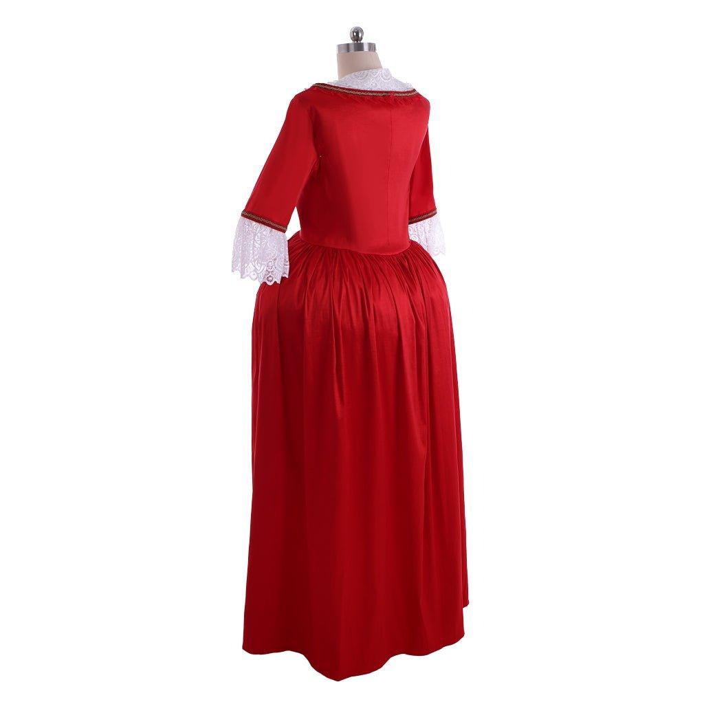 Vestido de Baile Vermelho Claire Randall Outlander | Cosplay Estilo Rococo e Medieval - Estrela Cosplay