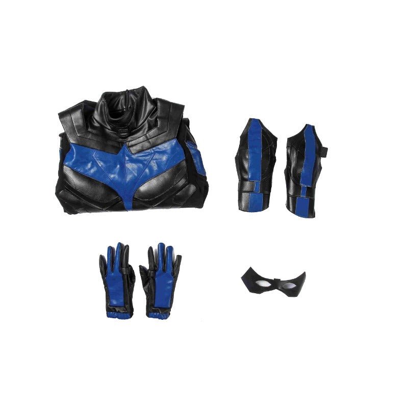 Fantasia de Couro Sintético Nightwing dos Titãs para Halloween e Convenções - Estrela Cosplay