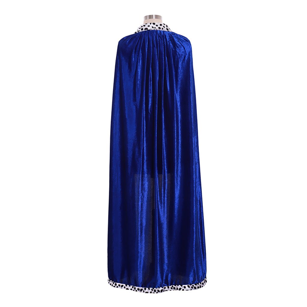 Manto de Veludo Azul para Rei Adulto - Perfeito para Halloween, Natal e Carnaval - Estrela Cosplay