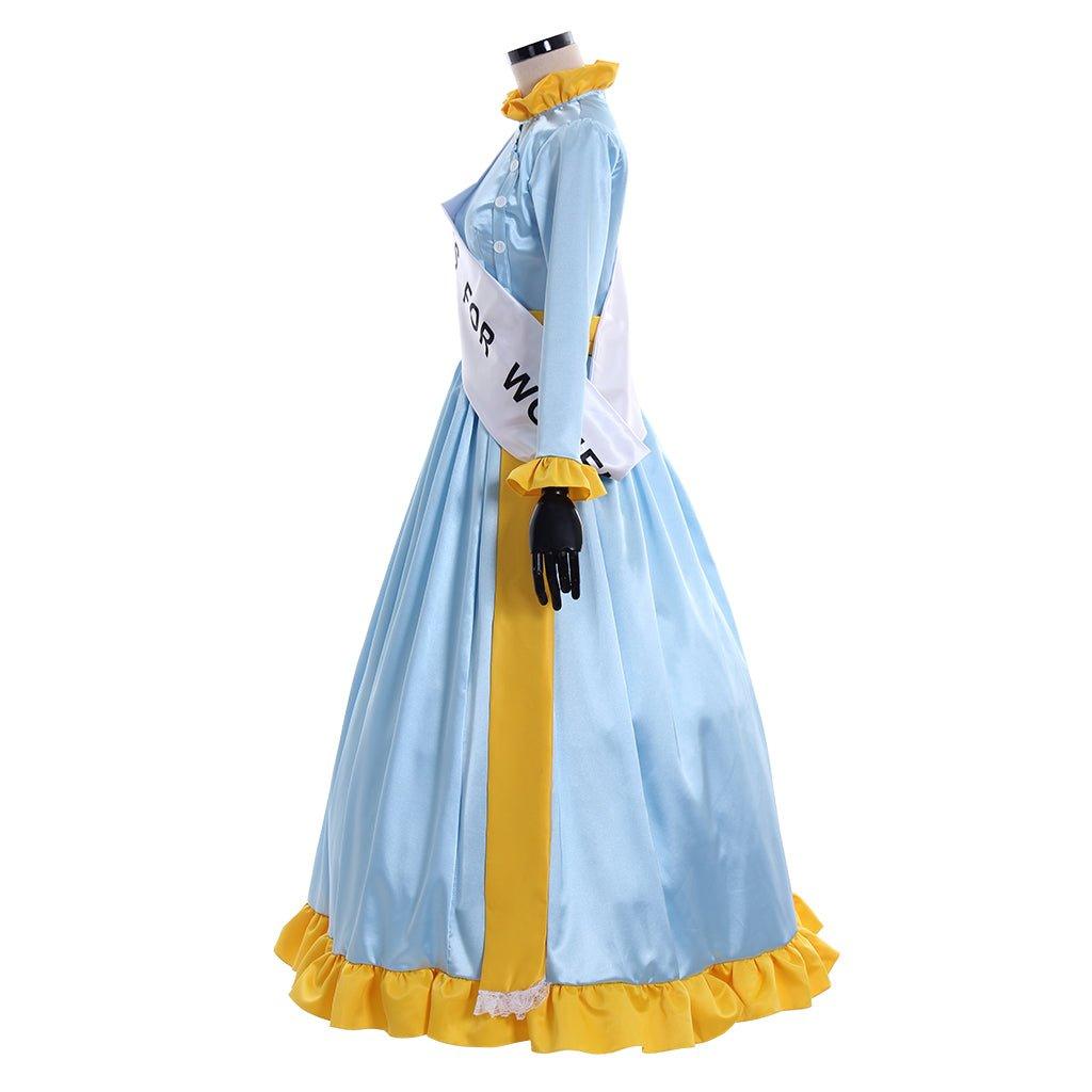 Vestido de Baile Azul Winifred Mrs. Banks | Fantasia Cosplay Filme para Halloween - Estrela Cosplay