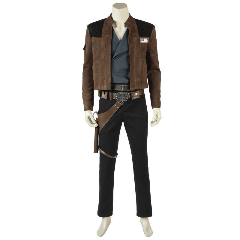 Fantasia de Han Solo - Casaco de Camurça, Cinto de Couro e Coldre Conjunto Completo para Cosplay - Estrela Cosplay