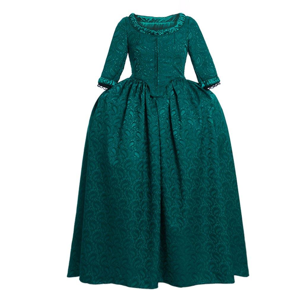 Vestido de Baile Verde de Claire Fraser de Outlander | Vestido Rococó Vintage para Cosplay, Halloween, Festas - Estrela Cosplay