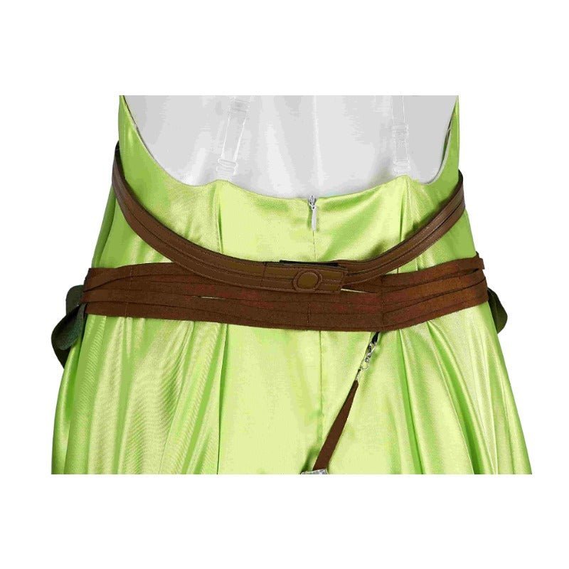 Fantasia FF14 Nophica - Vestido Longo Verde para Halloween e Festas - Estrela Cosplay