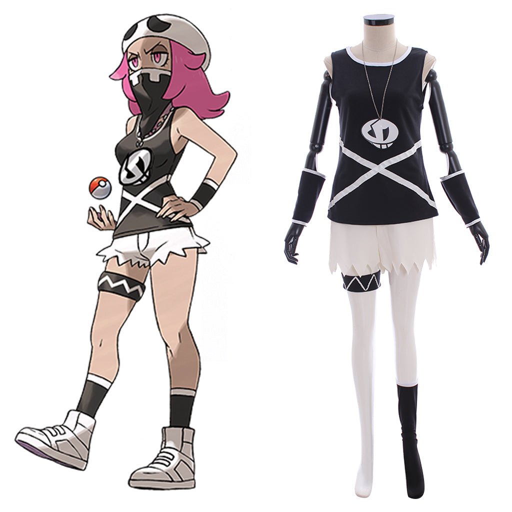 Fantasia Feminina de Grunts do Team Skull de Sol e Lua - Estrela Cosplay