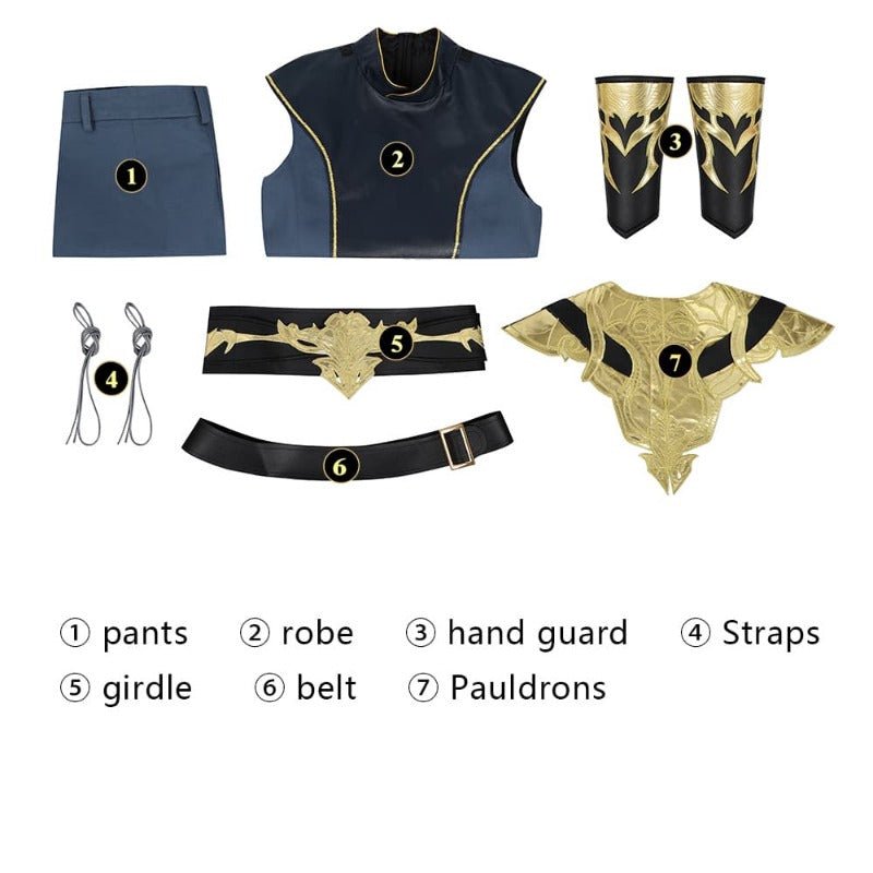 Traje de Cosplay O Impulso Sombrio para Macho Dragonato Branco Feiticeiro BG3 Conjunto Completo com Sapatos - Estrela Cosplay