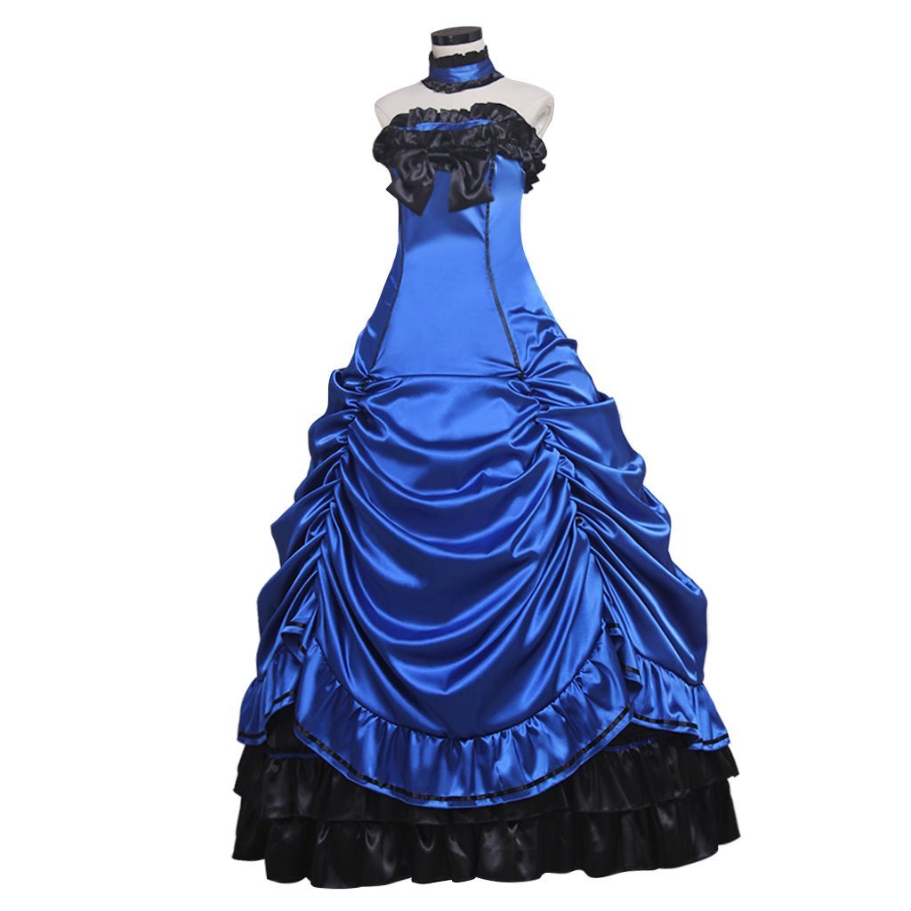 Vestido Gótico Steampunk Lolita Princesa Baile Medieval Rococo Vampiro Traje para Mulheres Fantasia Carnaval - Estrela Cosplay