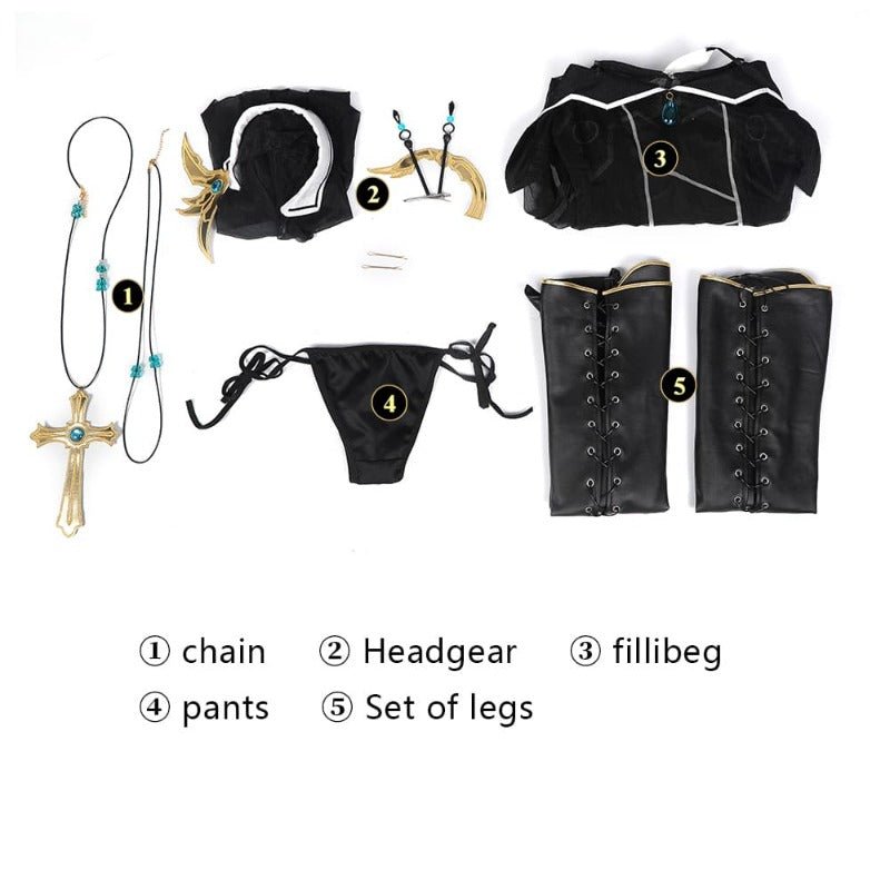 Vestido de Cosplay de Nia Honjou de DATE A LIVE para Halloween e Eventos de Cosplay - Estrela Cosplay