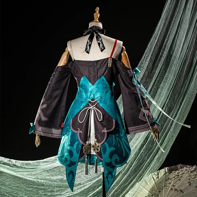 Fantasia Cosplay Qingque de Honkai Star Rail - Vestido Uniforme para Mulheres, Halloween, Carnaval, Festa e Role Play - Estrela Cosplay