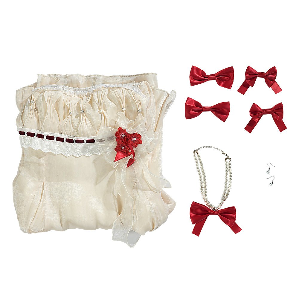 Traje de Cosplay Asuka Flower Whisper: Elegante Roupa de Anime para Fãs de Neon Genesis Evangelion - Estrela Cosplay