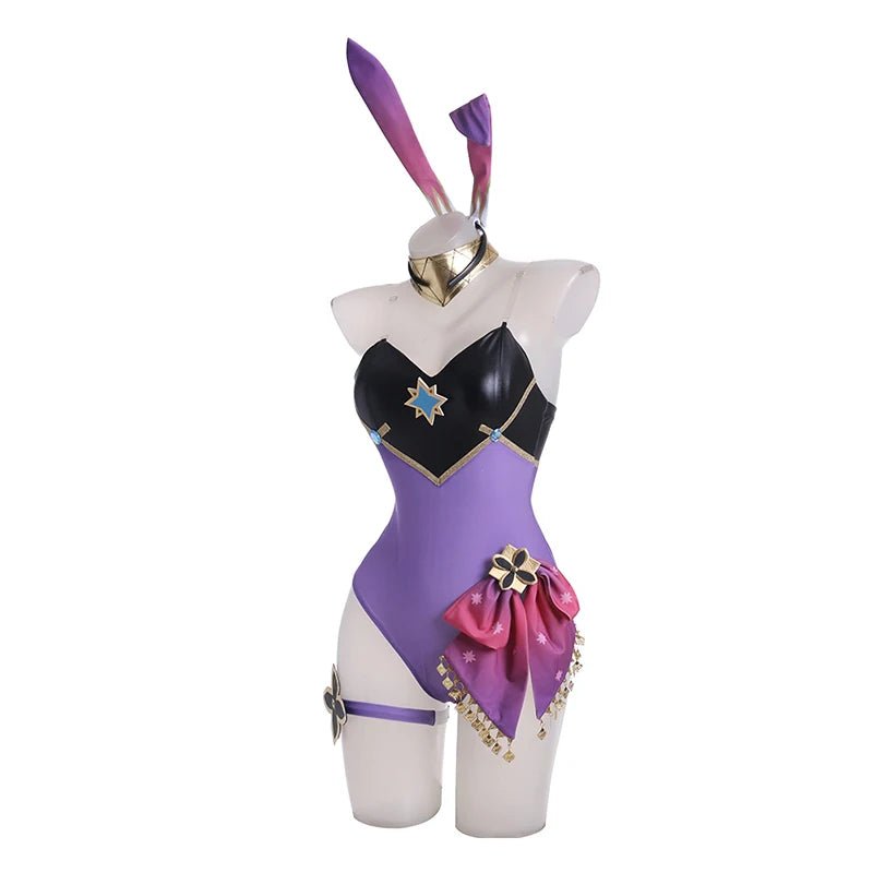 Fantasia de Coelhinha Dori Genshin Impact - Conjunto Completo Uniforme Roxo - Estrela Cosplay