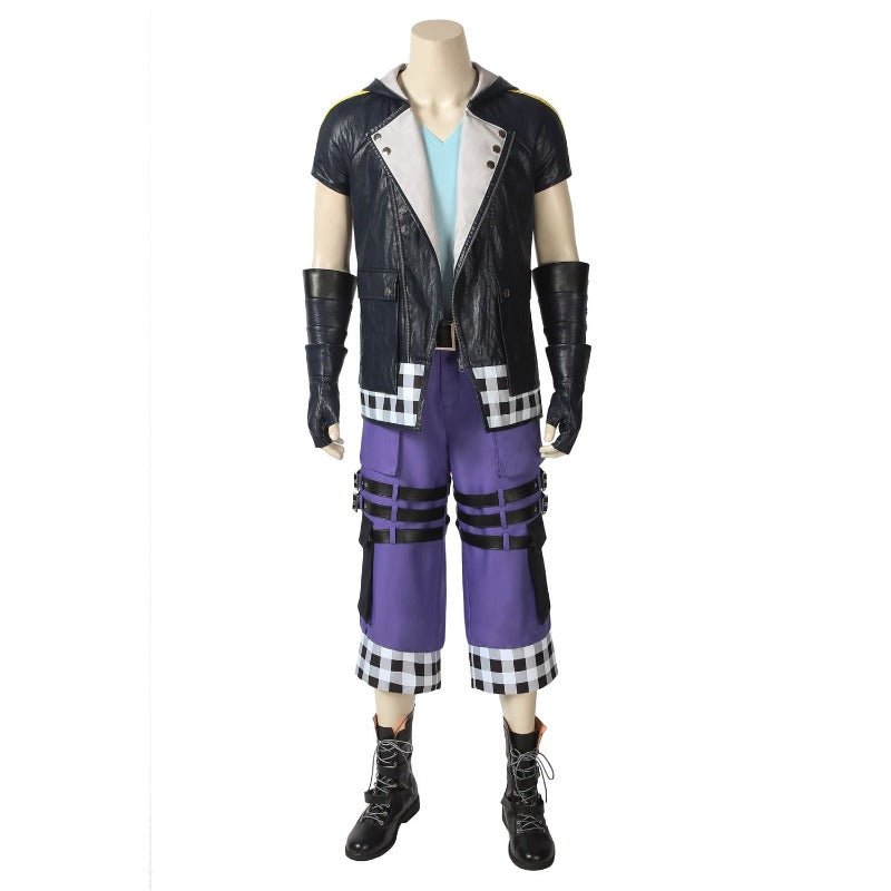 Fantasia de Riku de Kingdom Hearts III - Casaco Uniforme Preto - Estrela Cosplay
