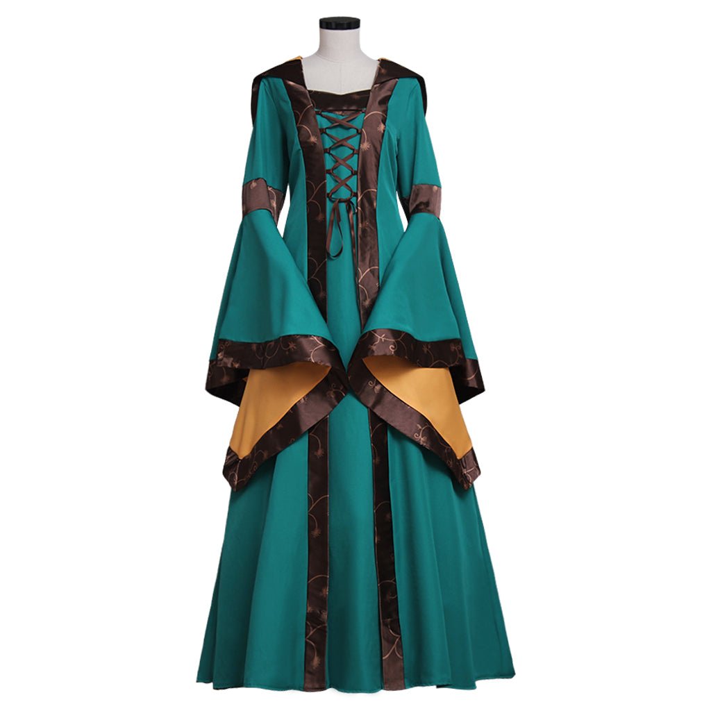 Vestido Verde Medieval Renascentista Vitoriano para Adultos Fantasia Cosplay - Estrela Cosplay