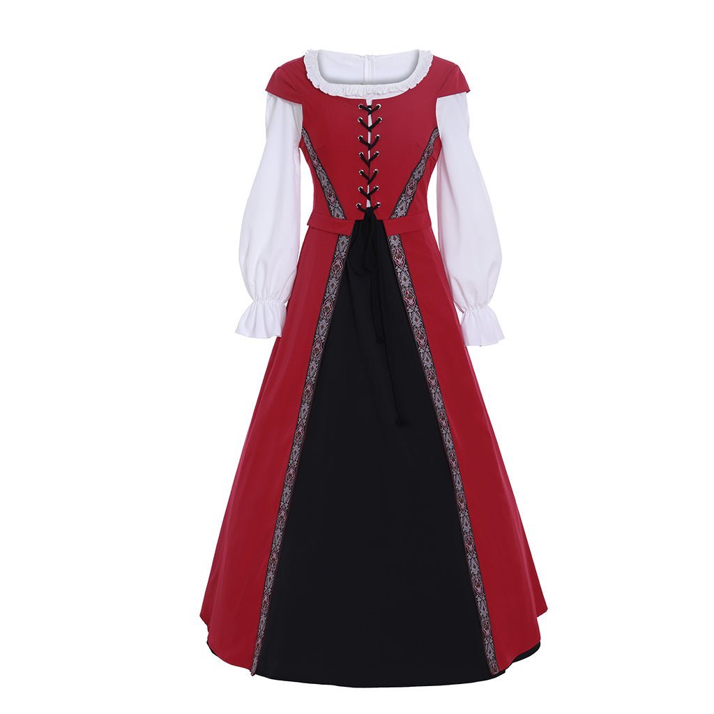 Vestido de Princesa Viking Medieval Renascença Feminino - Fantasia Gótica Retrô Vitoriana para Bailes Temáticos - Estrela Cosplay