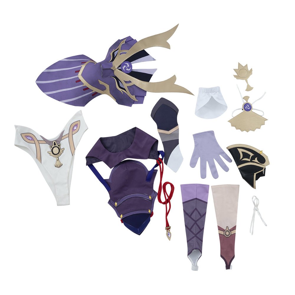 Traje de Cosplay Raiden Shogun de Genshin Impact – Roupa Autêntica de Chefe Feminina para Fãs - Estrela Cosplay