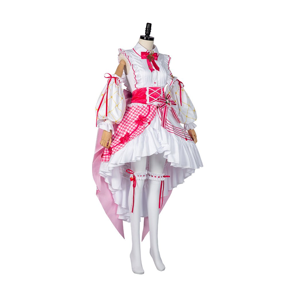 Vestido Lolita Morango Hatsune Miku 15 Anos - Cosplay Anime - Estrela Cosplay