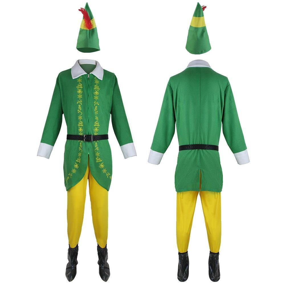 Fantasia Buddy The Elf para Homens | Conjunto Completo Cosplay para Halloween & Natal | Traje Inspirado no Filme - Estrela Cosplay