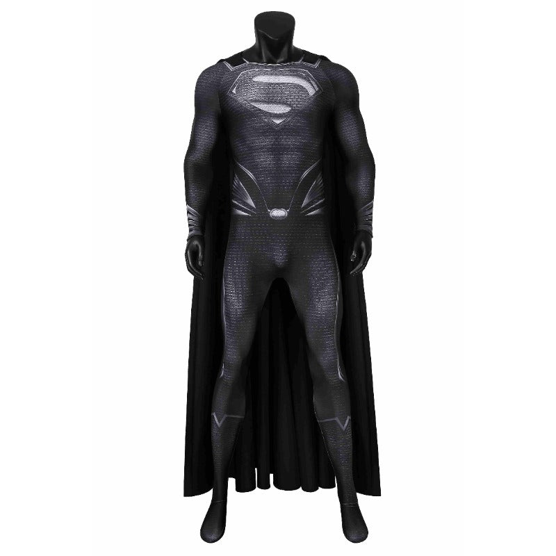 Liga da Justiça Homem de Aço Superman Clark Kent Preto Fantasia Cosplay para Crianças & Adultos - Estrela Cosplay