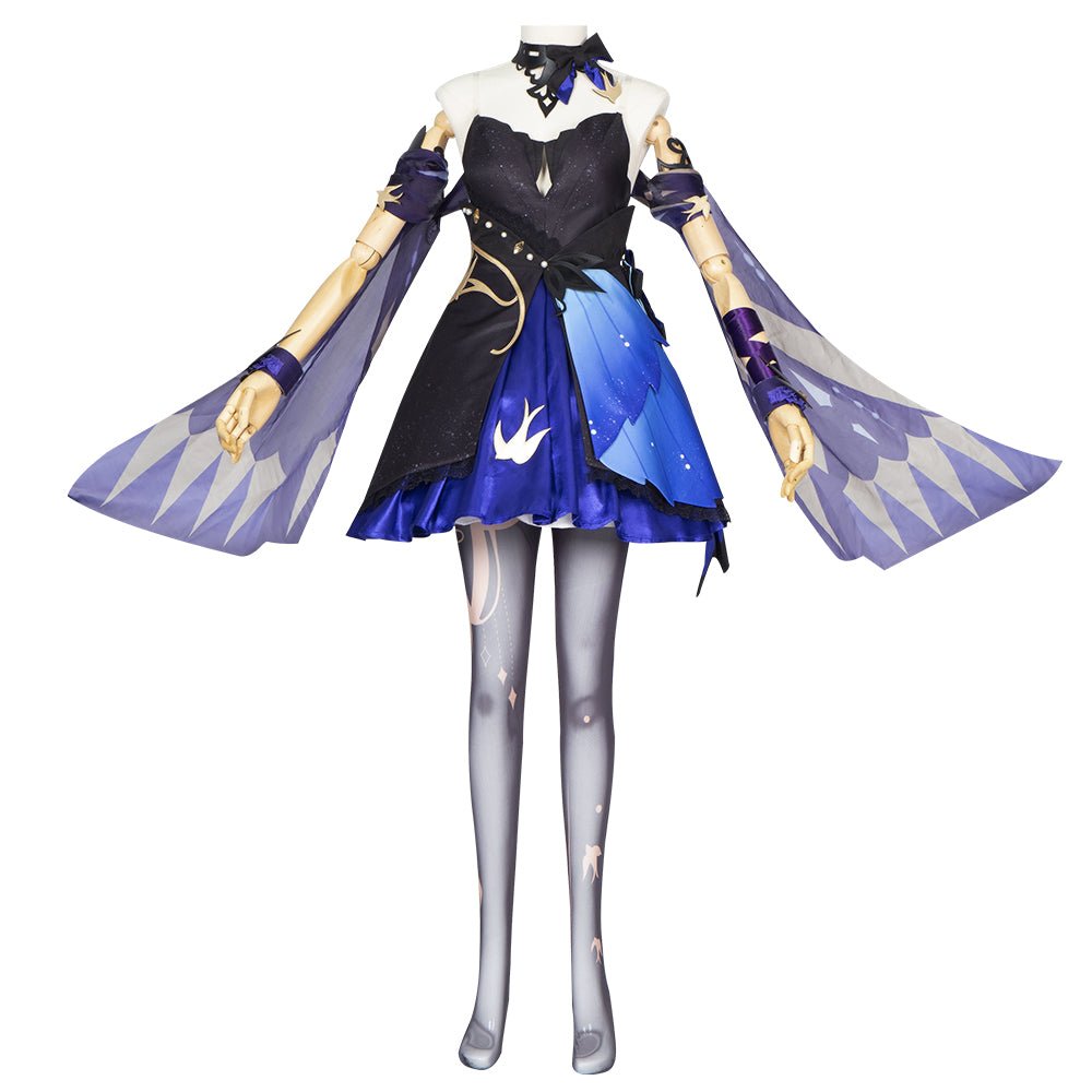 Traje de Cosplay Keqing Esplendor Opulento – Genshin Impact Personagem Elétrico - Estrela Cosplay