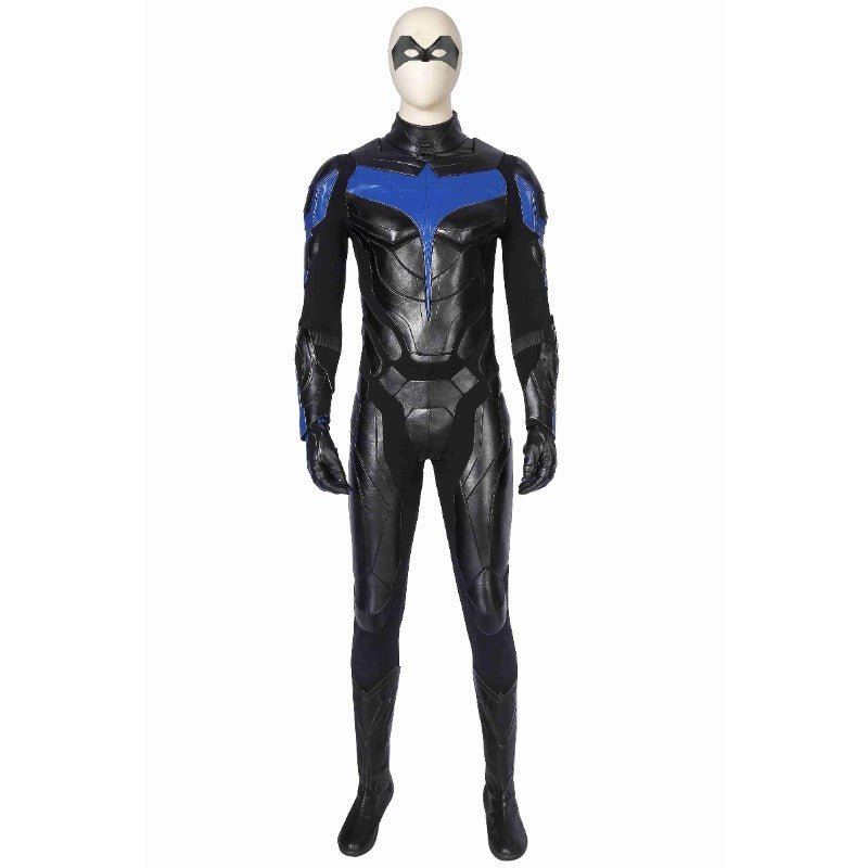 Fantasia de Couro Sintético Nightwing dos Titãs para Halloween e Convenções - Estrela Cosplay