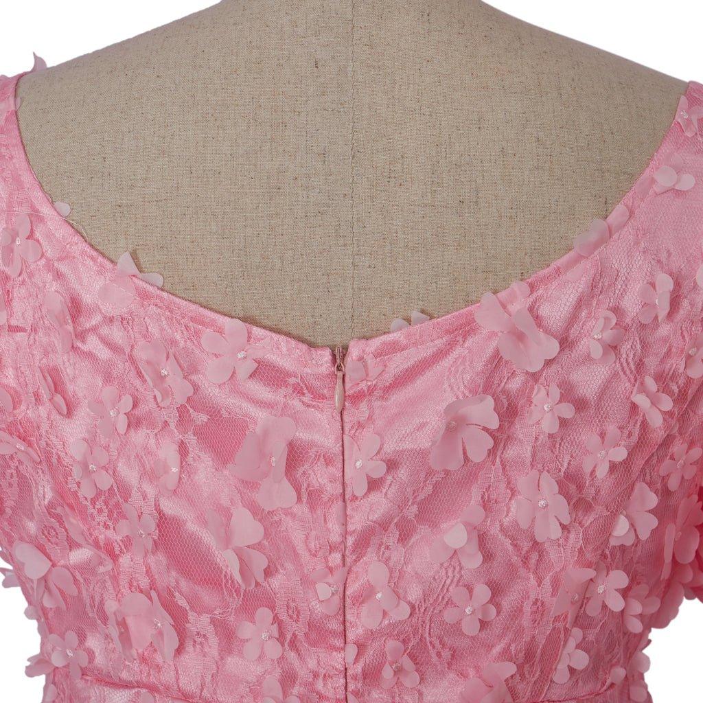 Vestido Império em Seda Padronizada Rosa e Dourado - Cosplay Bridgerton, Eventos, Halloween - Estrela Cosplay