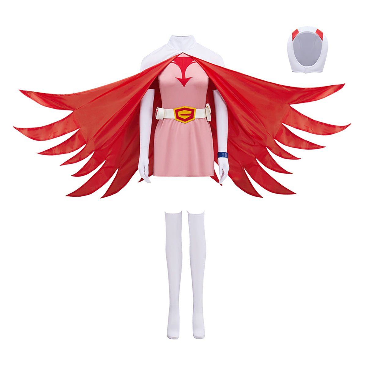Fantasia Rosa Jun da Equipe Ninja Científica Gatchaman – Traje Oficial de Anime - Estrela Cosplay