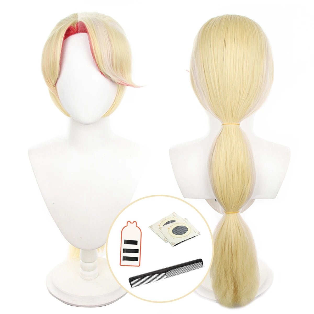 Peruca de Cosplay Charlie Morningstar Haz Hotel Rosa Rede Fibra Sintética Tamanho Ajustável Presente Halloween Natal - Estrela Cosplay